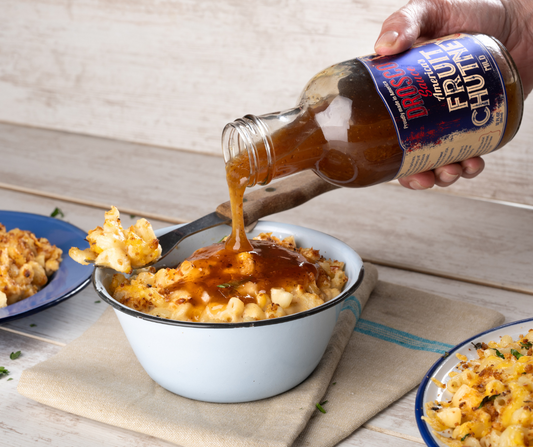 Loaded Mac and Cheese with Chutney
